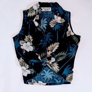 Vintage 90s knotted button-up shirt